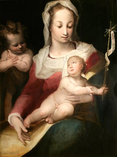 Madone avec enfant et jeune Saint Jean - Alessandro Casolani